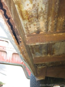 left side inner sill rust but the jack point looks ok