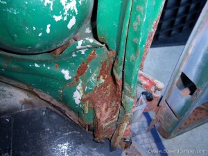 a-pillar damage to our VW project