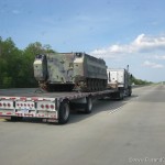 US military Tank on low hauler