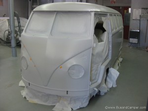 Primered Nose on our VW Bus