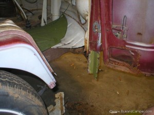 vw camper cut floor and dogleg