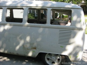 Our Van ready for paint all trim removed