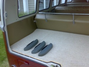 VW Camper interior rear hatch squareweave carpet