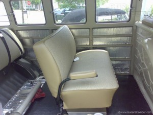 VW Camper middle seat and sound absorber on long panel