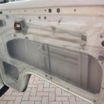 Vapour barrier in place inside the door of our volkswagen van