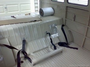 VW Camper soundproofing under the rear seat