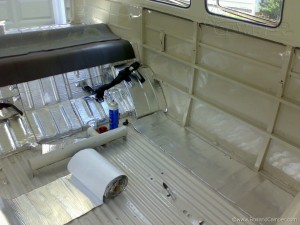 Campervan soundproofing under rear seat