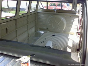 Sound absorber mat in VW Camper