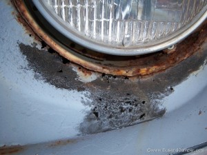 Westy headlight pinhole rust