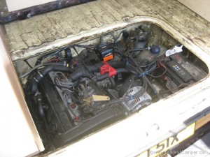 Engine bay access on a diesel T3