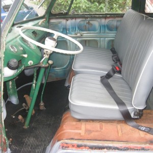 Front cab area of a VW bus