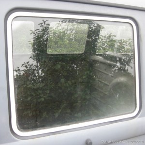 restored pop out window on our Camper