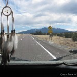 Driving off down the Grand Canyon to Flagstaff