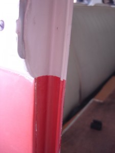 VW bus cargo door shut area paint line