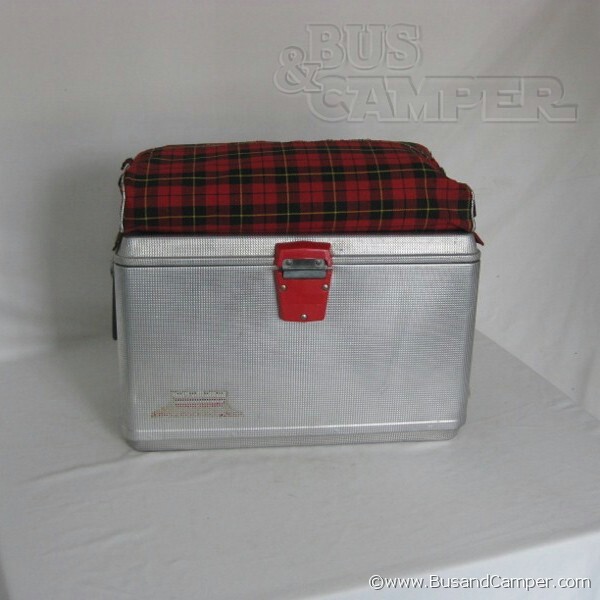 Vintage Cooler and Tartan blanket