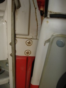 VW bus front door shut area