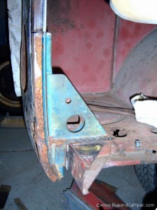 replacement salvage part in place