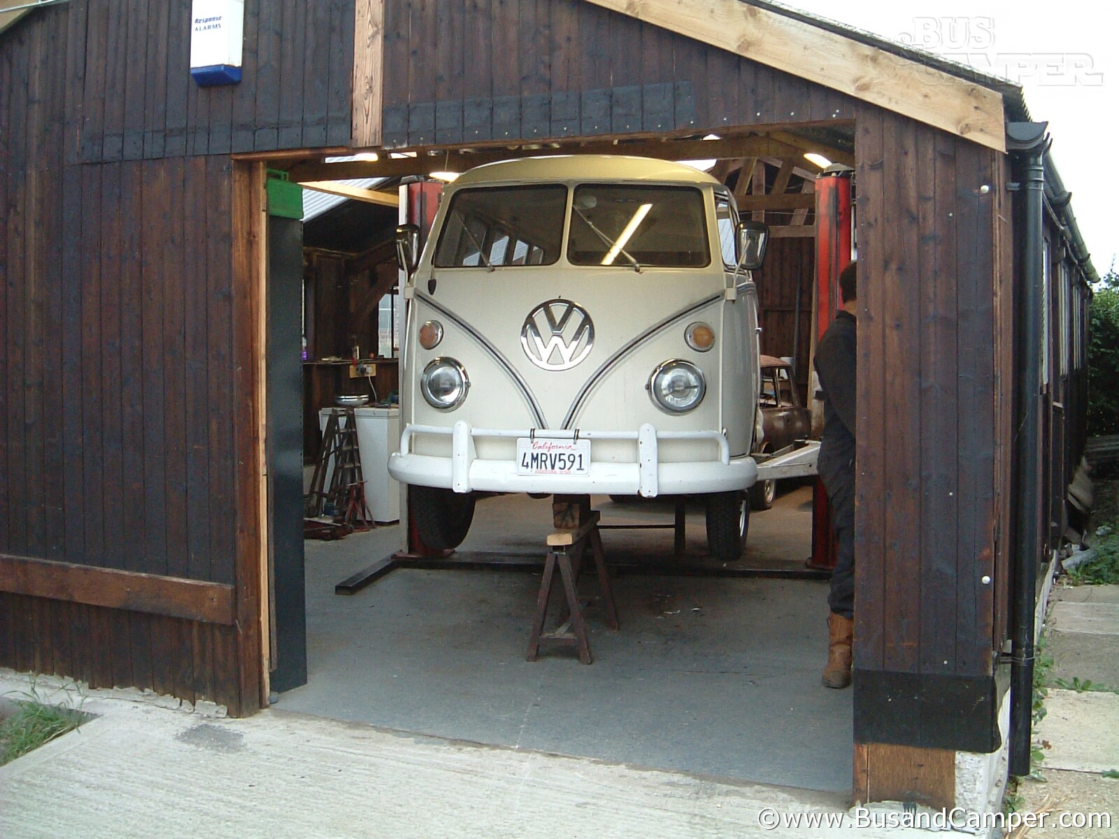 VW Bus and 2 Post Lift