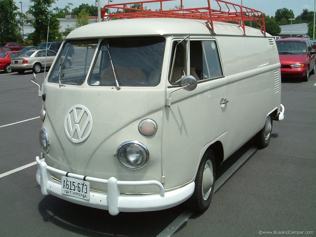 Pearl white panel van