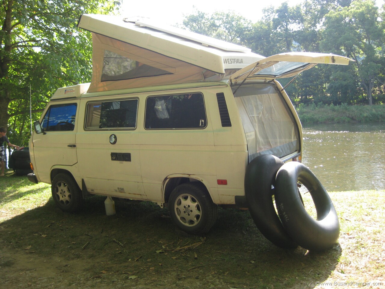 Inner tubes and a Camper