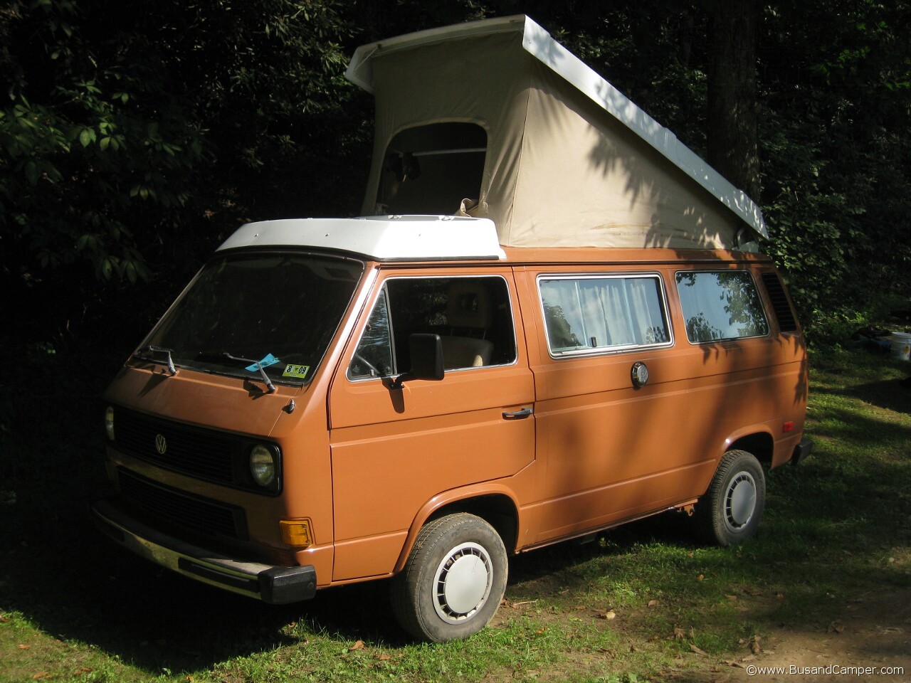 vw camper orange