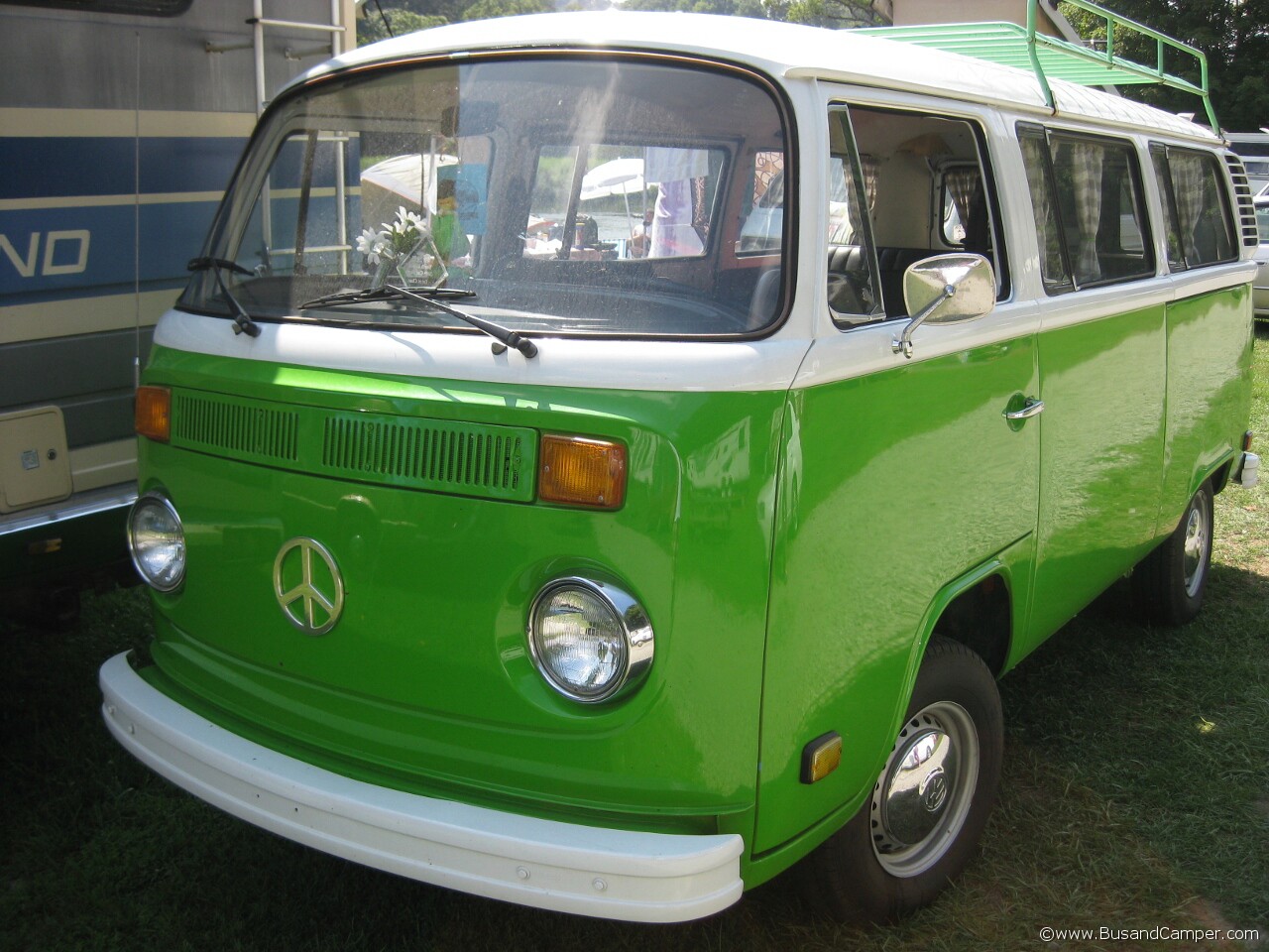 Shiny Sage Green Berry Bus